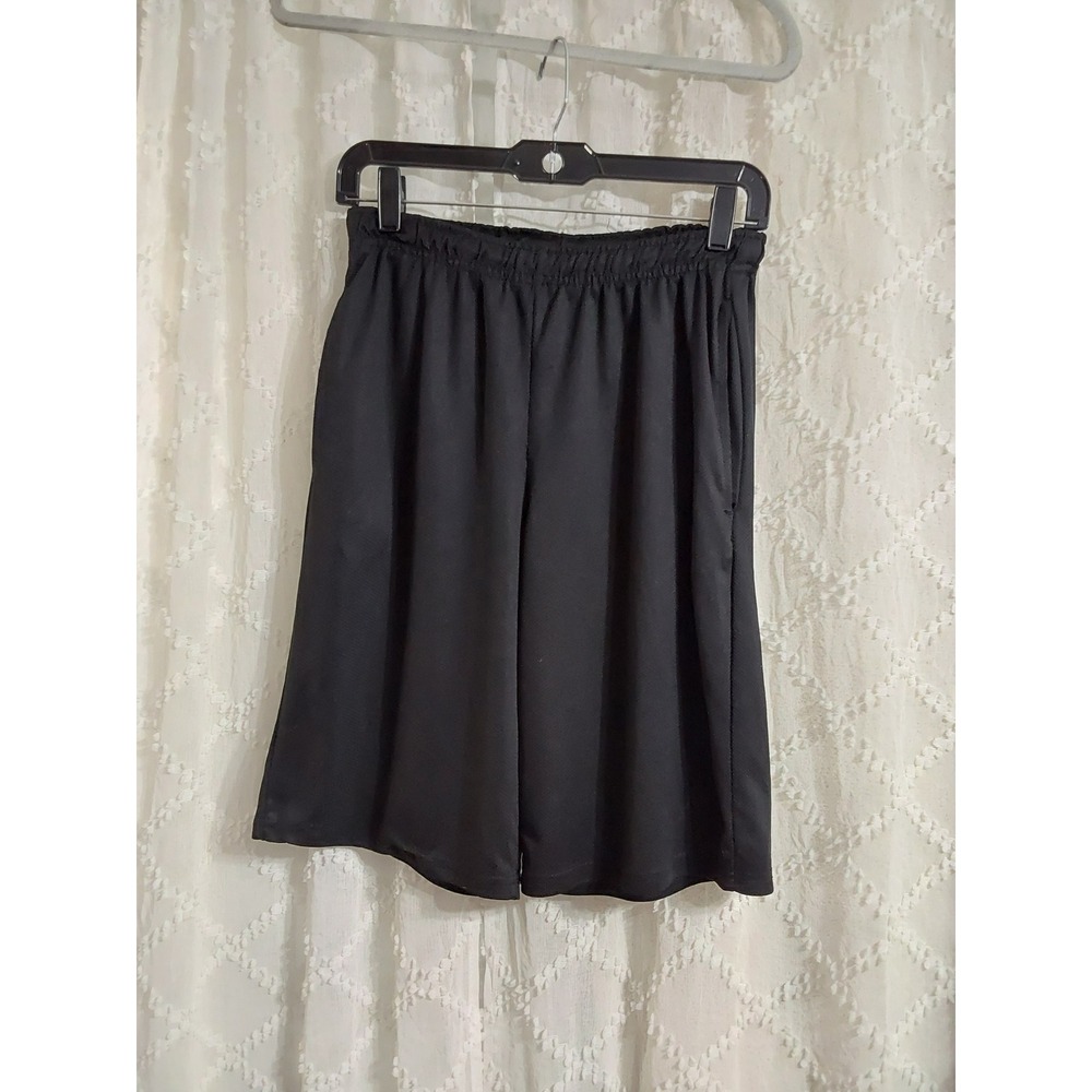 Zone Pro Mens Athletic Mesh Shorts Black Elastic Waist Gym Training Size Small